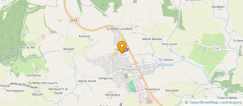 localisation de l'entreprise SCI CENTRE MEDICAL  PLOGONNEC