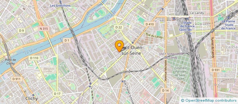 localisation de l'entreprise SCI CENTRE MEDICAL AG1 à SAINT-OUEN-SUR-SEINE