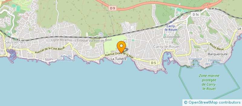 localisation de l'entreprise SCI CENTRE MEDICAL COTE BLEUE  CARRY-LE-ROUET