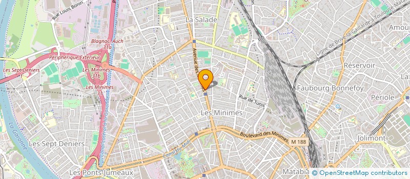 localisation de l'entreprise SCI CENTRE PARAMEDICAL DE PEDICURIE ET PODOLOGIE MINIMES-NOUGARO à TOULOUSE