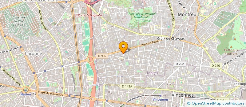 localisation de l'entreprise SCI CENTRE ROBESPIERRE à MONTREUIL