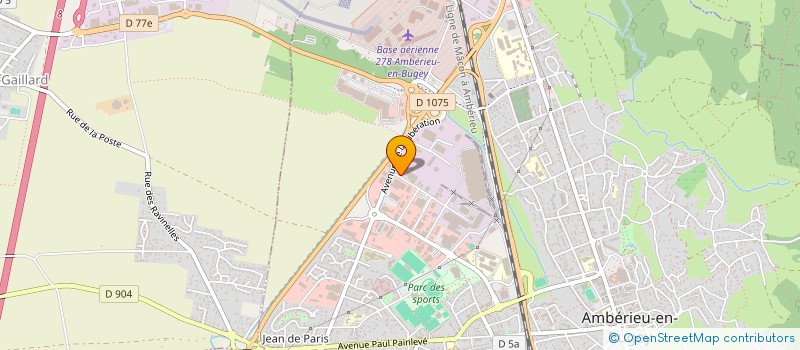 localisation de l'entreprise SCI CEPADULUXE  AMBERIEU-EN-BUGEY