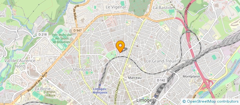 localisation de l'entreprise SCI CERAMIQUE à LIMOGES