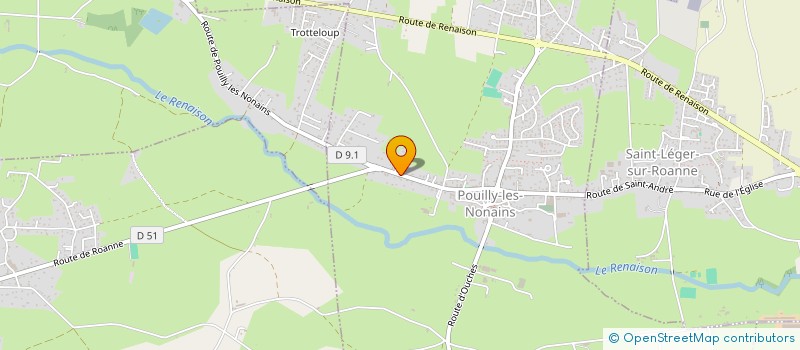 localisation de l'entreprise SCI CERAU  POUILLY-LES-NONAINS