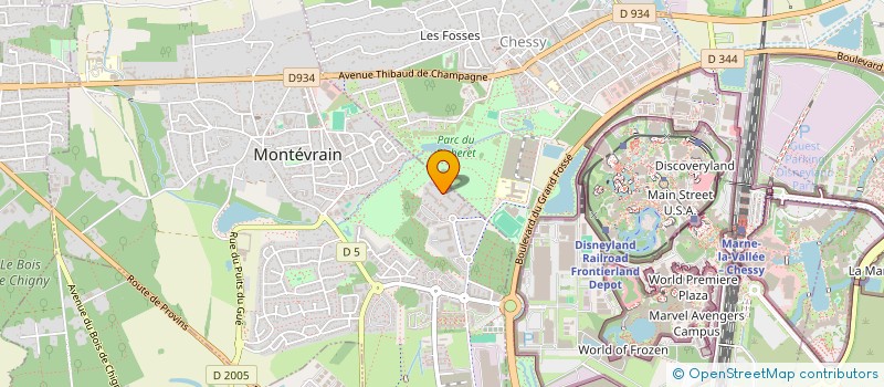 localisation de l'entreprise SCI CERCLE DES POETES  MONTEVRAIN