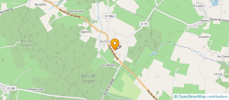 localisation de l'entreprise SCI CERE  BELLEBAT