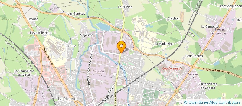 localisation de l'entreprise SCI CEREGRAIN à BOURG-EN-BRESSE