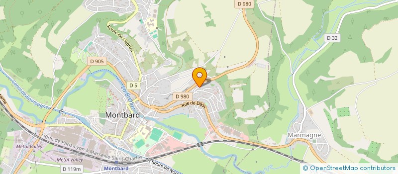 localisation de l'entreprise SCI CERETRYX  MONTBARD