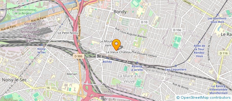 localisation de l'entreprise SCI CERGY-CHATEAU  BONDY