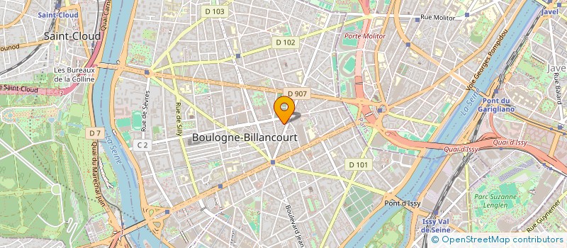 localisation de l'entreprise SCI CERISY à BOULOGNE-BILLANCOURT
