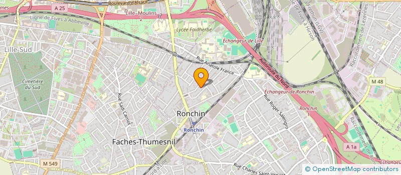 localisation de l'entreprise SCI CESAR  RONCHIN