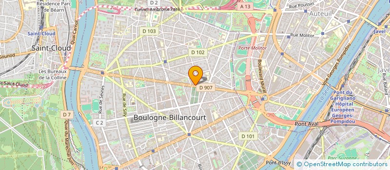 localisation de l'entreprise SCI CESSON LA PLAINE à BOULOGNE-BILLANCOURT