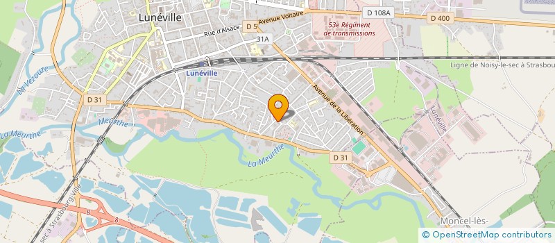 localisation de l'entreprise SCI CETIN  LUNEVILLE