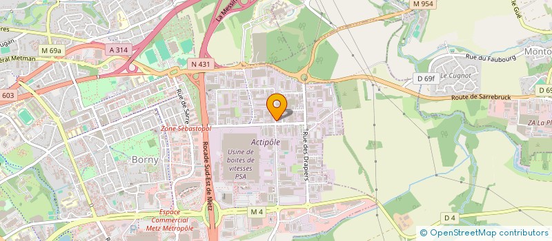 localisation de l'entreprise SCI CEVIA  METZ