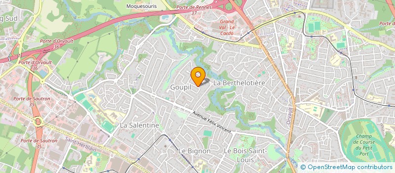 localisation de l'entreprise SCI CEVIDI à ORVAULT