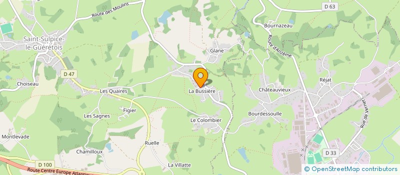 localisation de l'entreprise SCI CF à SAINT-SULPICE-LE-GUERETOIS