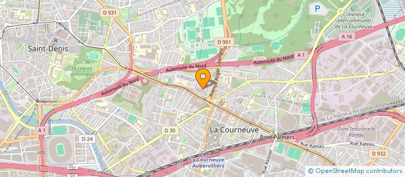 localisation de l'entreprise SCI CFI à LA COURNEUVE
