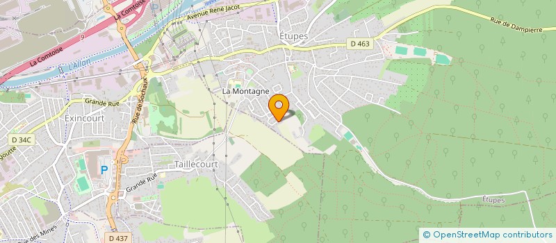 localisation de l'entreprise SCI CG  ETUPES