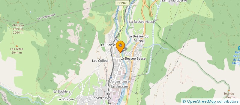 localisation de l'entreprise SCI CG IMMOBILIER à L'ARGENTIERE-LA-BESSEE