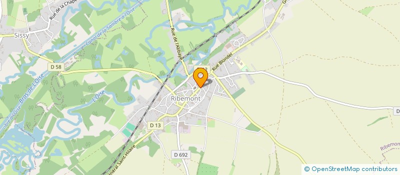 localisation de l'entreprise SCI CGAJ  RIBEMONT