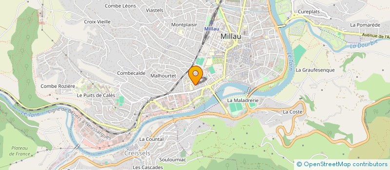 localisation de l'entreprise SCI CGBD  MILLAU