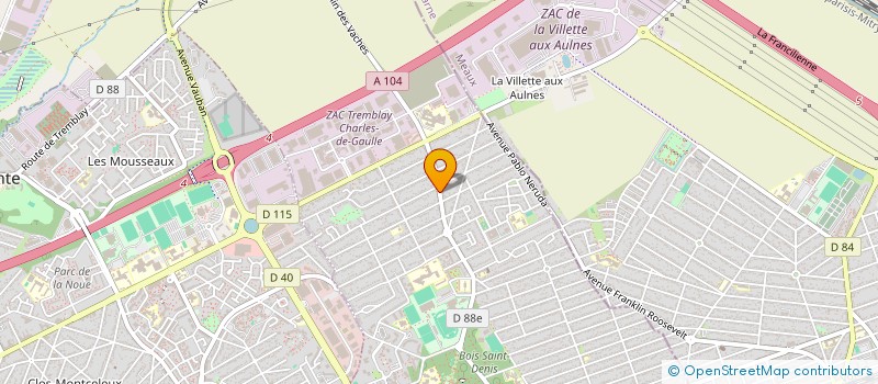 localisation de l'entreprise SCI CHAB à TREMBLAY-EN-FRANCE