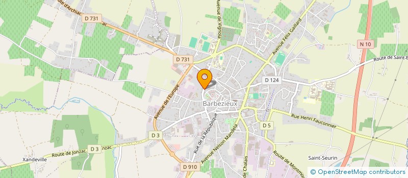 localisation de l'entreprise SCI CHAB  BARBEZIEUX-SAINT-HILAIRE