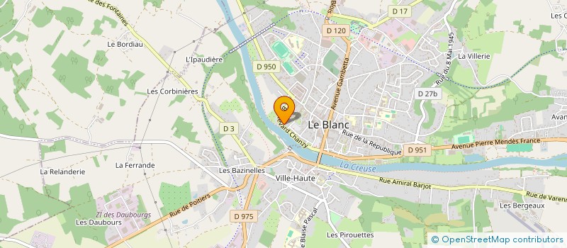 localisation de l'entreprise SCI CHAB à LE BLANC