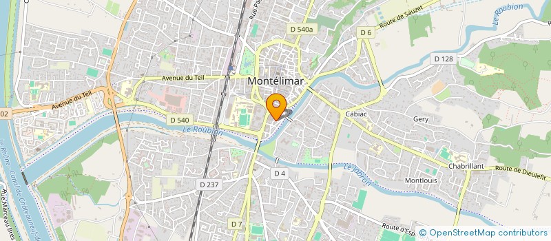 localisation de l'entreprise SCI CHABAUD à MONTELIMAR