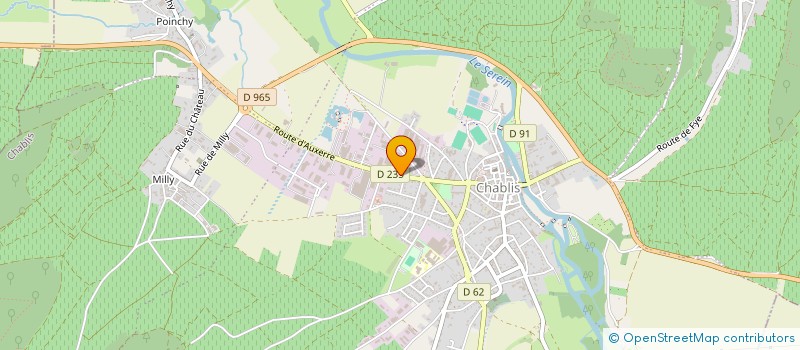 localisation de l'entreprise SCI CHABLISIENNE ROUTE AUXERRE  CHABLIS