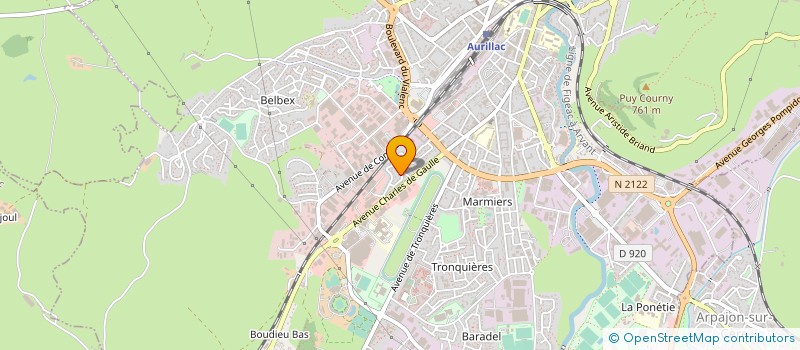 localisation de l'entreprise SCI CHABRIER à AURILLAC