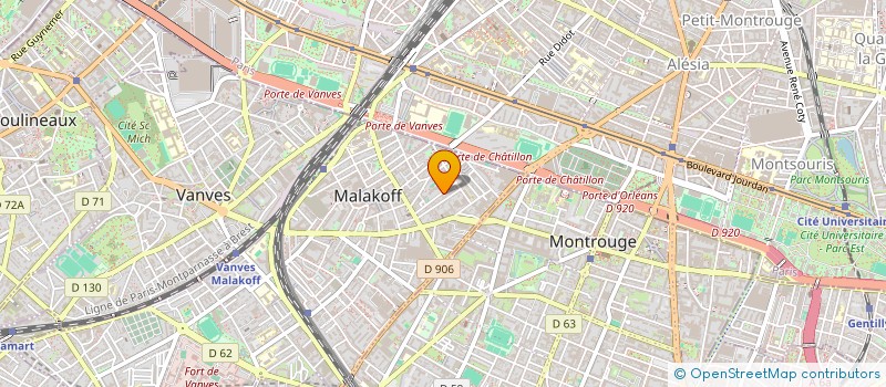 localisation de l'entreprise SCI CHABRIERES 2021  MALAKOFF