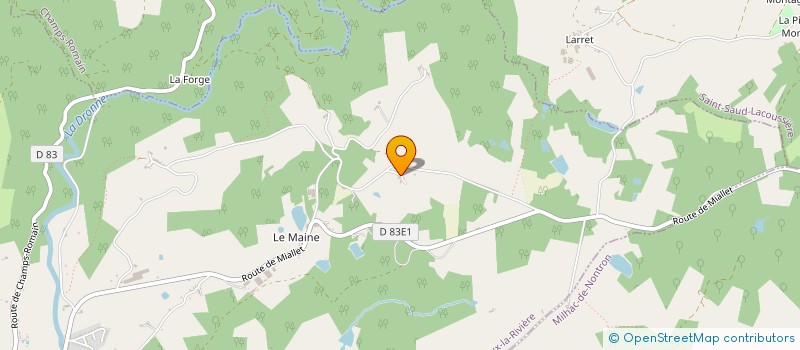 localisation de l'entreprise SCI CHALAGA  SAINT PARDOUX LA RIVIERE