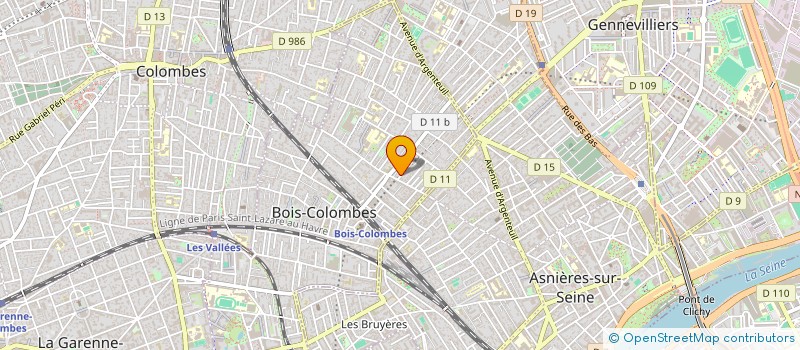 localisation de l'entreprise SCI CHALAM à BOIS-COLOMBES