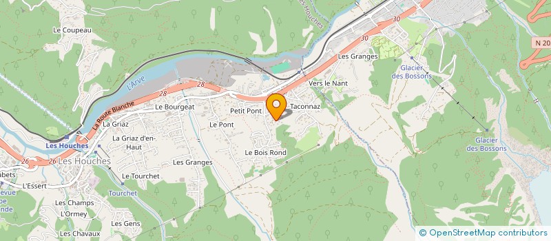 localisation de l'entreprise SCI CHALET SOUS LES BOIS  LES HOUCHES