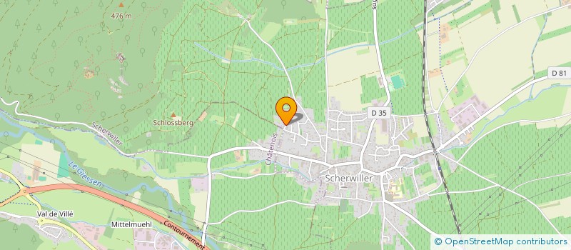 localisation de l'entreprise SCI CHALIBER  SCHERWILLER
