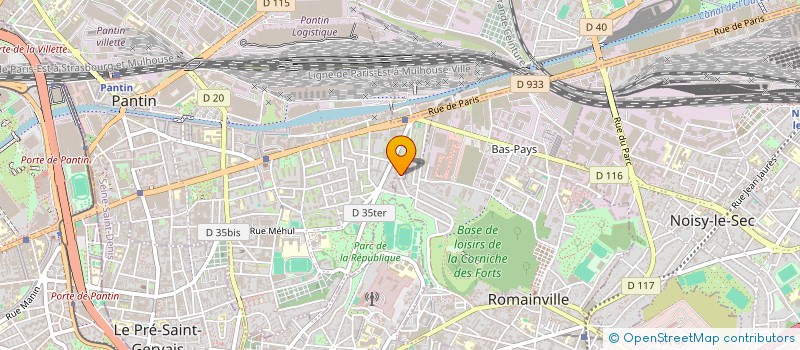 localisation de l'entreprise SCI CHALIGNY à PANTIN