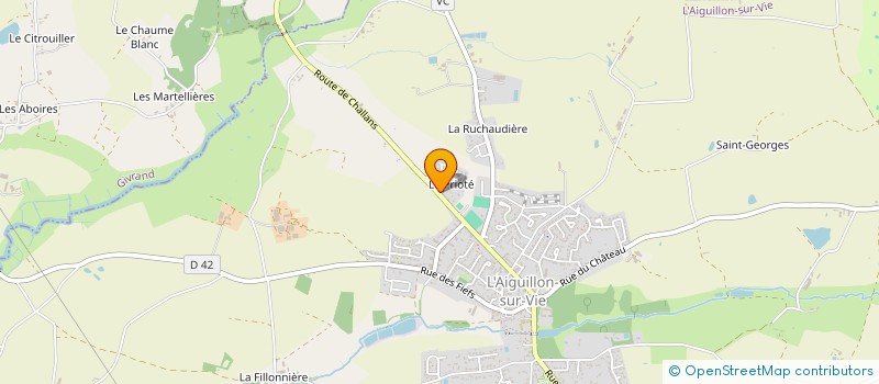 localisation de l'entreprise SCI CHALLANS N 1 à L'AIGUILLON-SUR-VIE