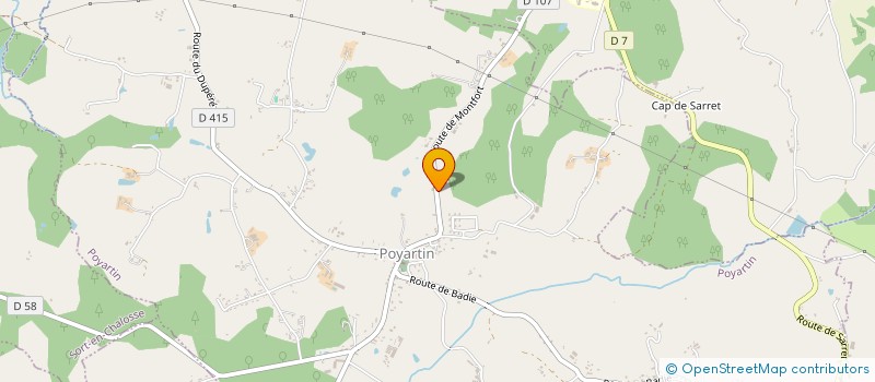 localisation de l'entreprise SCI CHALOSSE  POYARTIN