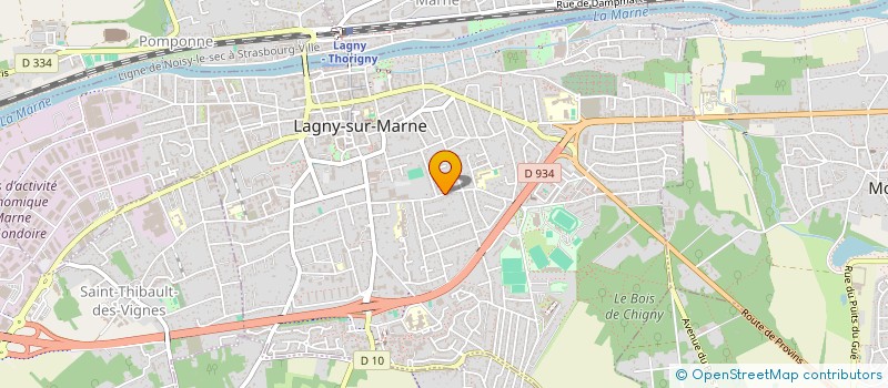 localisation de l'entreprise SCI CHALOUPE  LAGNY-SUR-MARNE