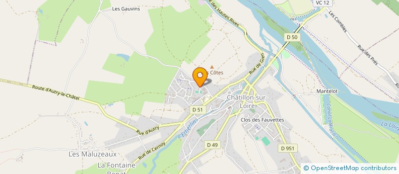 localisation de l'entreprise SCI CHAM  CHATILLON-SUR-LOIRE