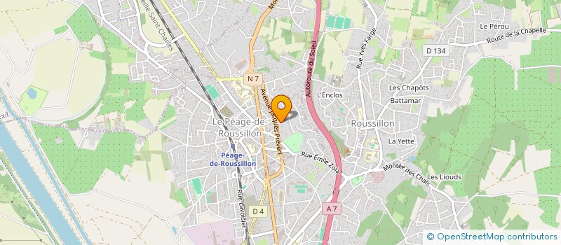 localisation de l'entreprise SCI CHAMA INVESTISSEMENT  LE PEAGE-DE-ROUSSILLON