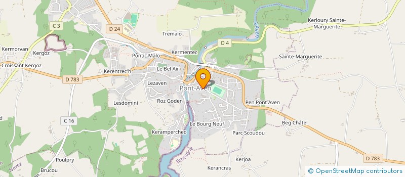 localisation de l'entreprise SCI CHAMAILLARD  PONT-AVEN