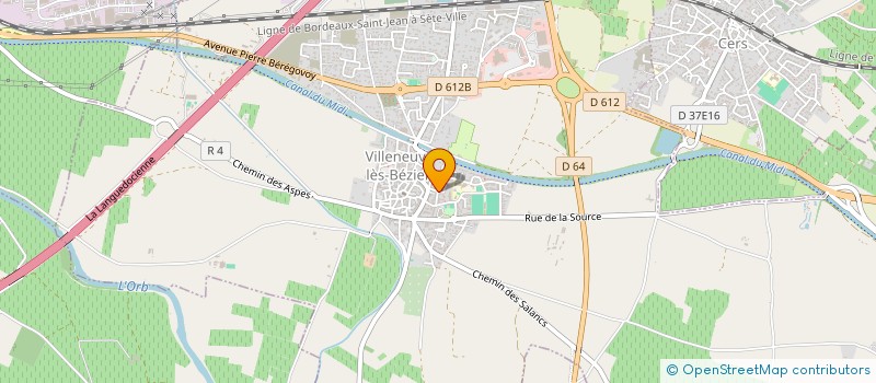 localisation de l'entreprise SCI CHAMAR à VILLENEUVE-LES-BEZIERS