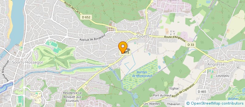 localisation de l'entreprise SCI CHAMAREL AQUITAINE  SOORTS-HOSSEGOR