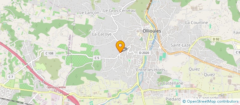 localisation de l'entreprise SCI CHAMARI  OLLIOULES