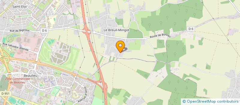 localisation de l'entreprise SCI CHAMBERLAND  POITIERS