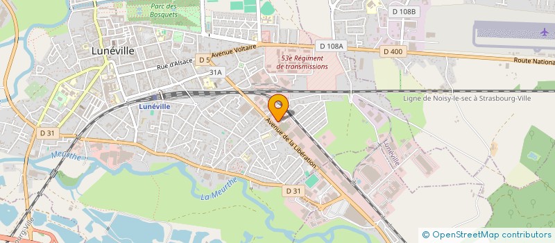 localisation de l'entreprise SCI CHAMBRETTE  LUNEVILLE