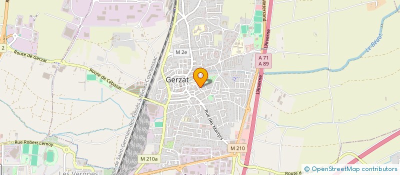 localisation de l'entreprise SCI CHAMET  GERZAT