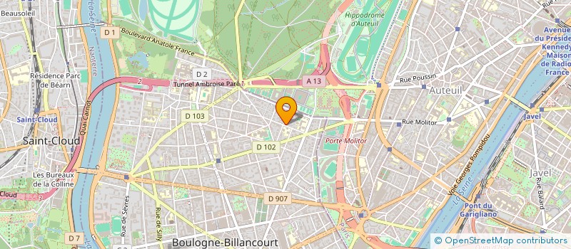 localisation de l'entreprise SCI CHAMIALEX à BOULOGNE-BILLANCOURT